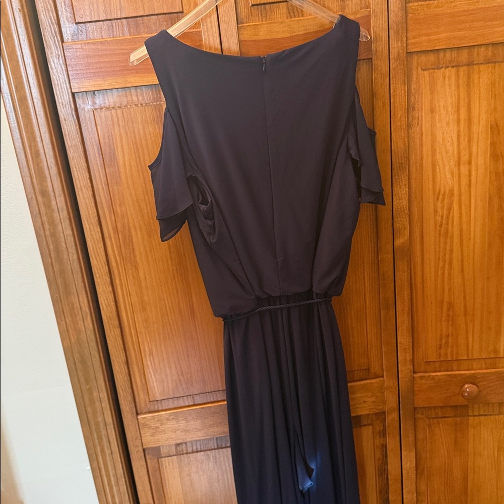 Roz & Ali Deep Blue Jumpsuit with Metallic Trim size 2x worn once Price drop - Picture 6 of 8